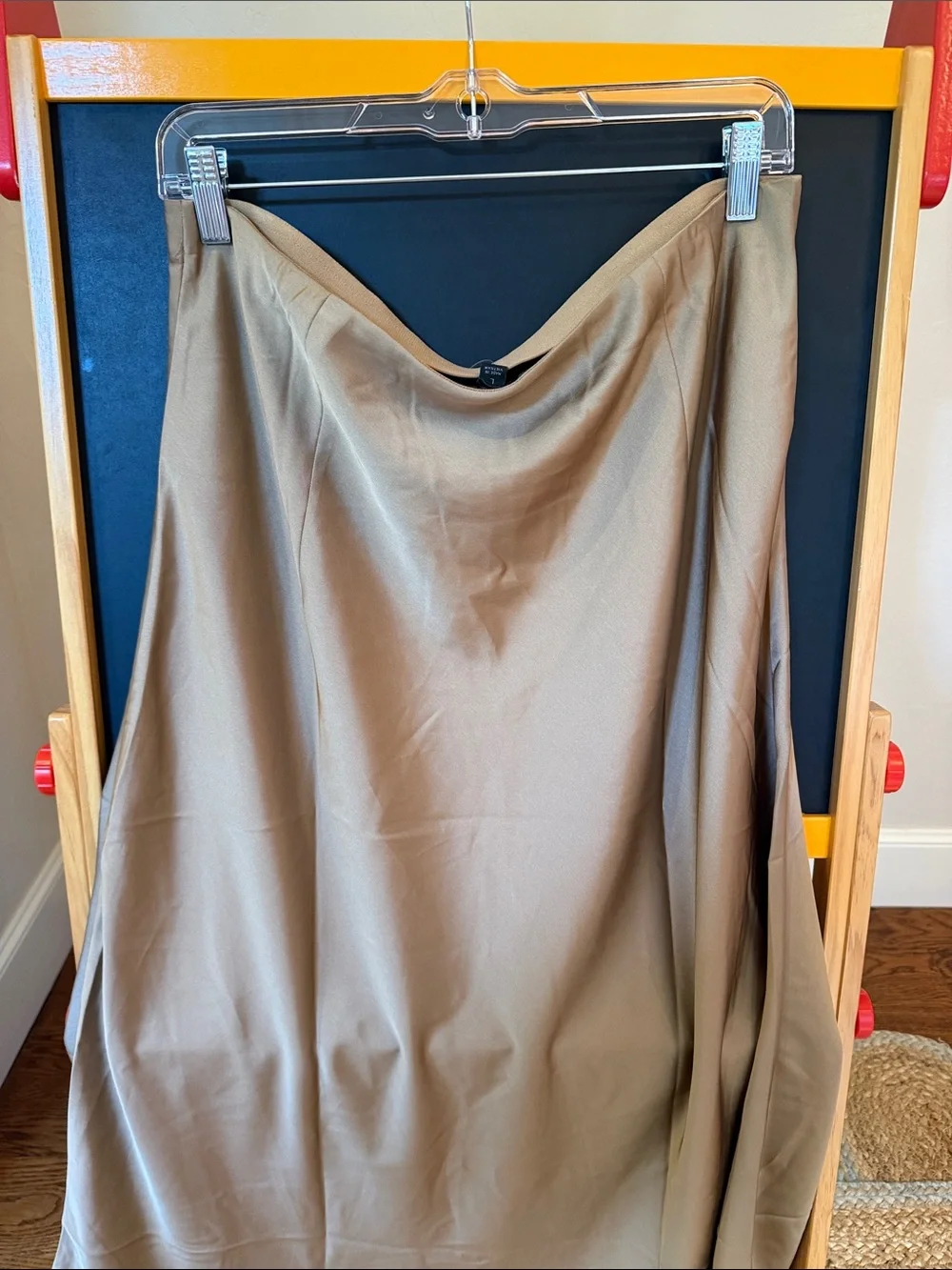 J. Crew Midi A-Line Skirt in Taupe